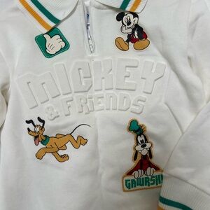 Disney White Mickey & Friends Sweatshirt